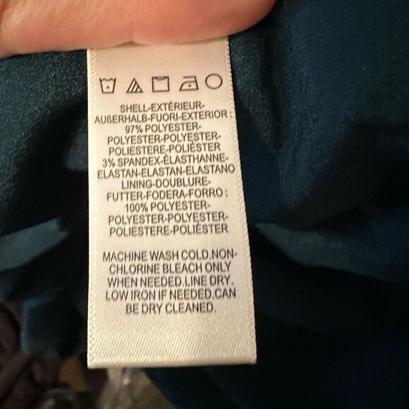 Dress The Population Sandra Plunge Vneck Dress In pine NWOT XLarge - Picture 9 of 9